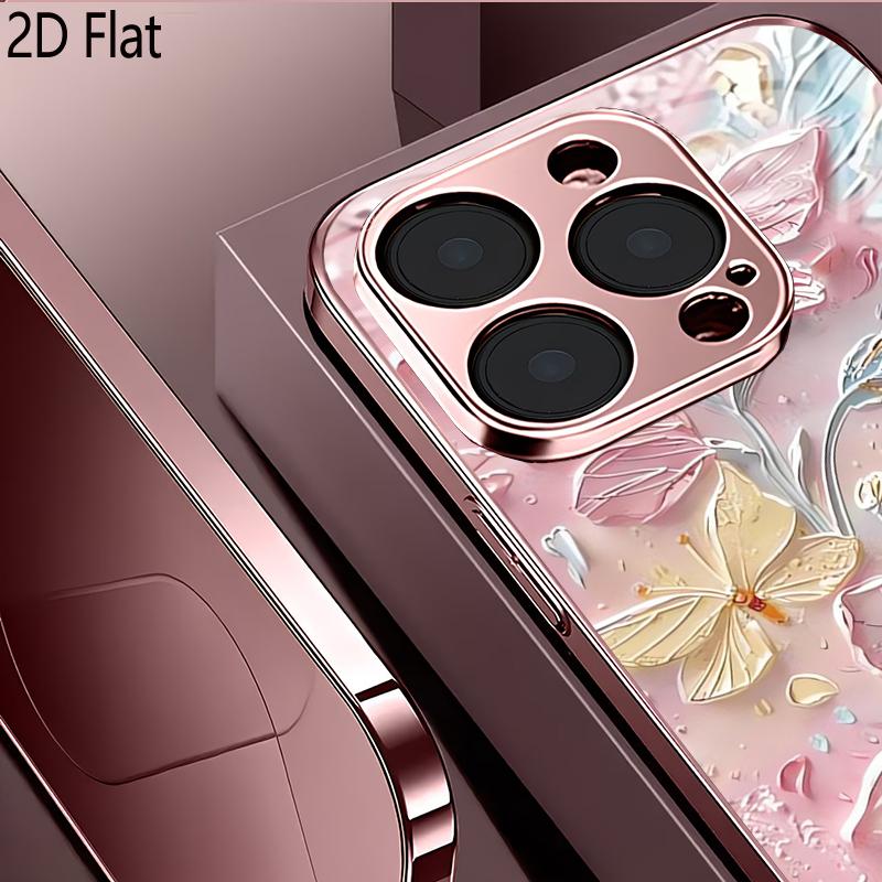 EfFlora 2DFlat Для iPhone17 18 16 15 14 13 12 11 Pro Max XS XR 8 7Plus Чехол для телефона Ударопрочный Защитный Задняя крышка