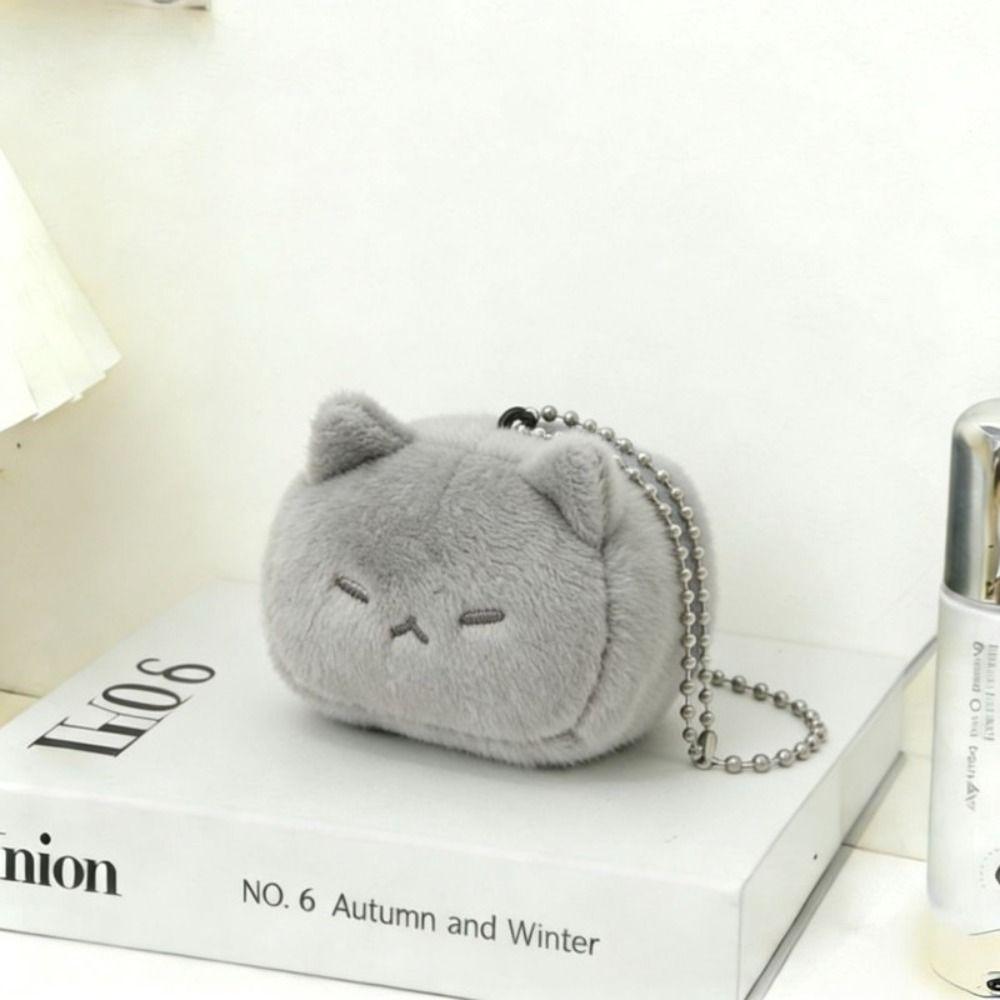 Bag Charm Cat Plush Keychain Soft Fluffy Kitten Plush Keyring Cat Stuffed Pendant Birthday Gift