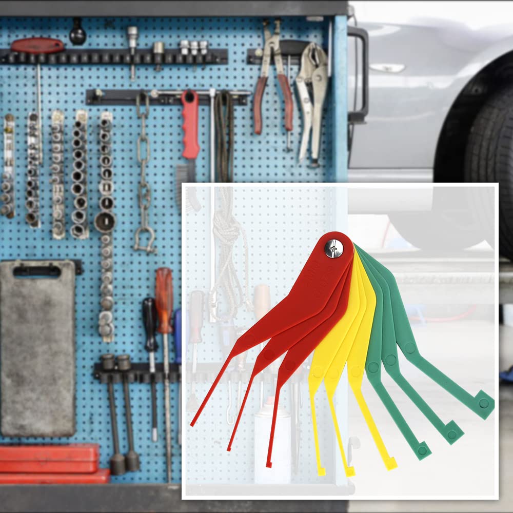 9-Piece Brake Pad Thickness Gauge Set, Measure Tool To Quickly Check Wear, For Most Cars, Easy To Read Color Coded - 2Mm To 12Mm