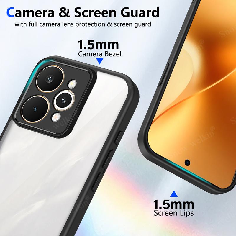 Прозрачный силиконовый чехол для Realme 15 Realme15 Pro 15Pro 15T 15X Realme15T Задняя панель из ПК TPU бампер Ударопрочные чехлы для телефона Чехол