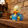 Country Music Icon Memorial Gift Parton Duck, Dolly Duck Figurine, Statue, Guitar-Themed Small Desktop Display Piece Decorative Sculpture for