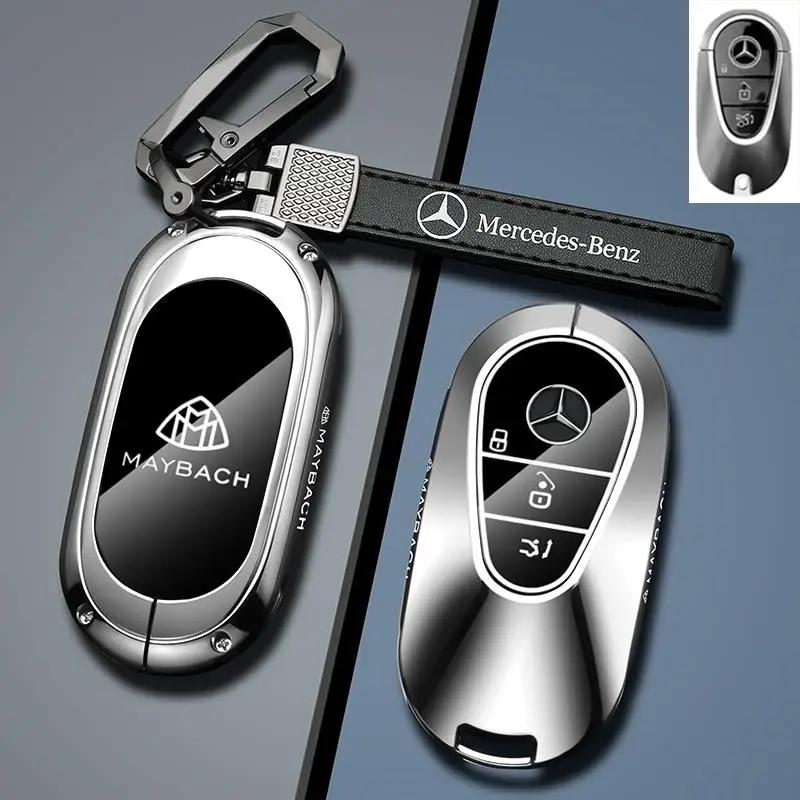 PZQ2   Car Key Case Cover For Mercedes Benz C E S Class GLC W206 W223 W214 E300 C260 C300 S450 S500 S400 Fob Accessories