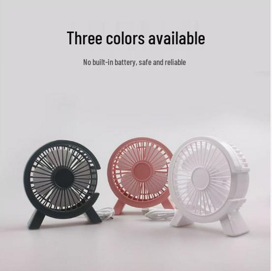 USB Rechargeable Mini Desktop Fan - Quiet, Portable for Dorms & Offices