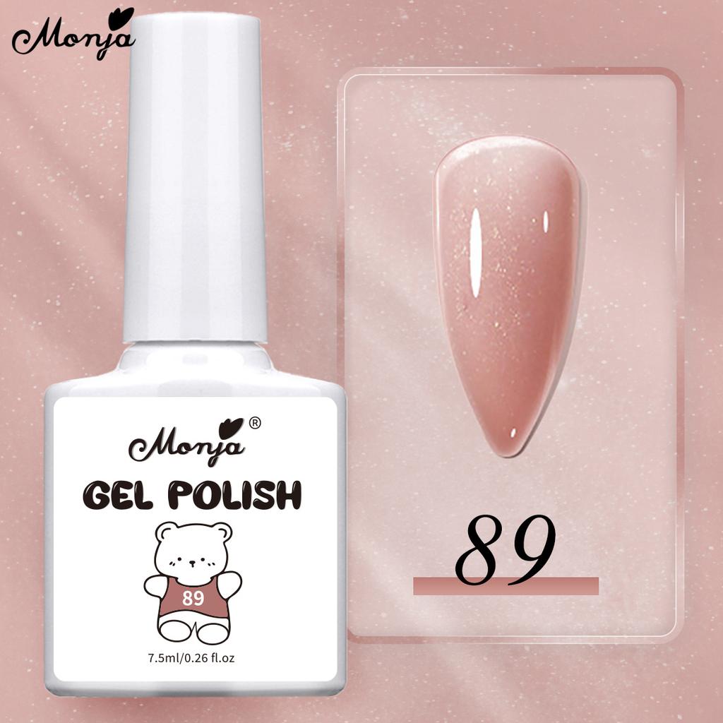 monja 7,3 мл УФ-гель-лак для дизайна ногтей желе ледяной полупрозрачный блестящий глянцевый лак гибридный отмачиваемый салонный лак для маникюра «сделай сам»