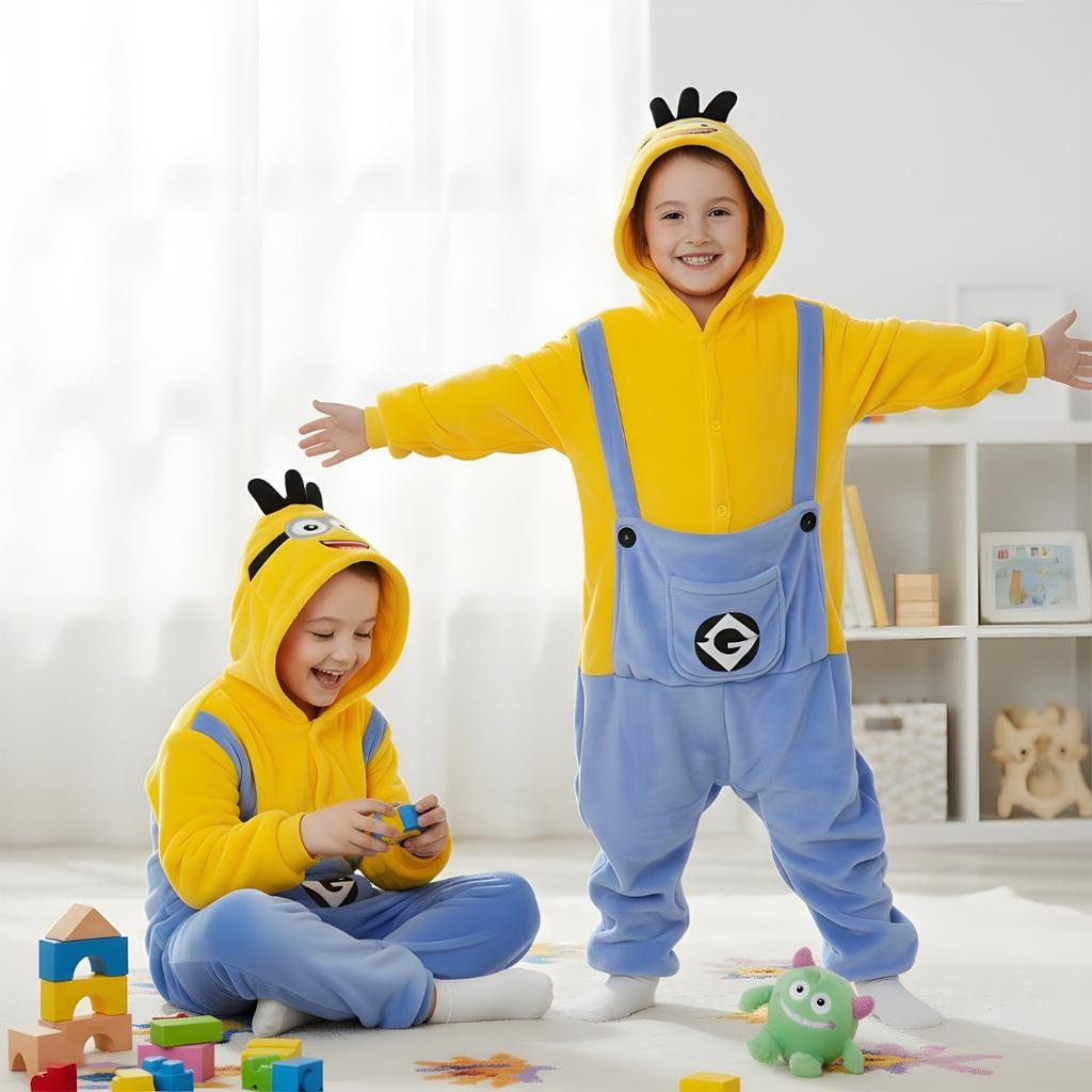 Piżama Onesie Kigurumi Kostium Przebranie Minionek Dzieci 135-145Cm