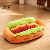 Washable Cat Nest Hot Dog Pet Bed, Removable Mat, Cozy Plush Playful Animal Bed Cute for Small Dogs Cats Indoor Use Cover
