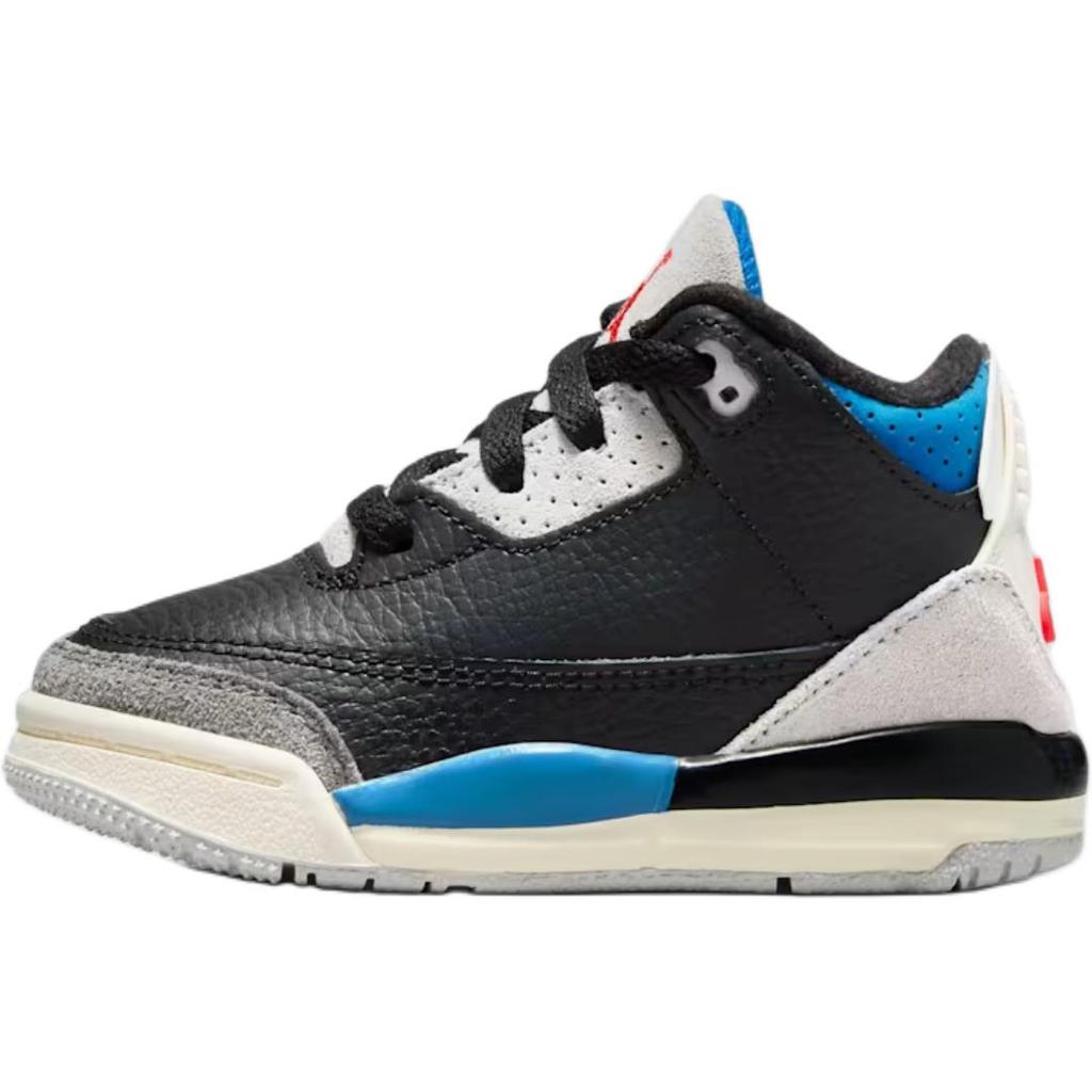Air Jordan 3 Retro OG TD Rare Air Детские кроссовки Черный Чилийский-красный Нейтрально-серый IB8966-004