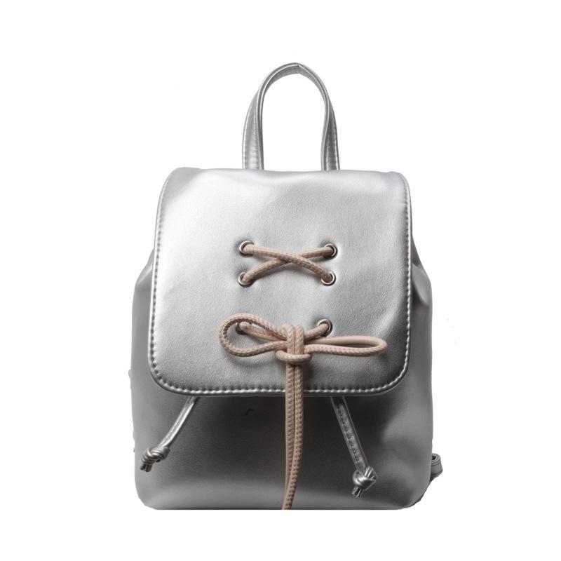 Маленькая сумка на двойном плече с бантом, женский новый модный рюкзак, милая портативная сумка через плечо, школьная сумка