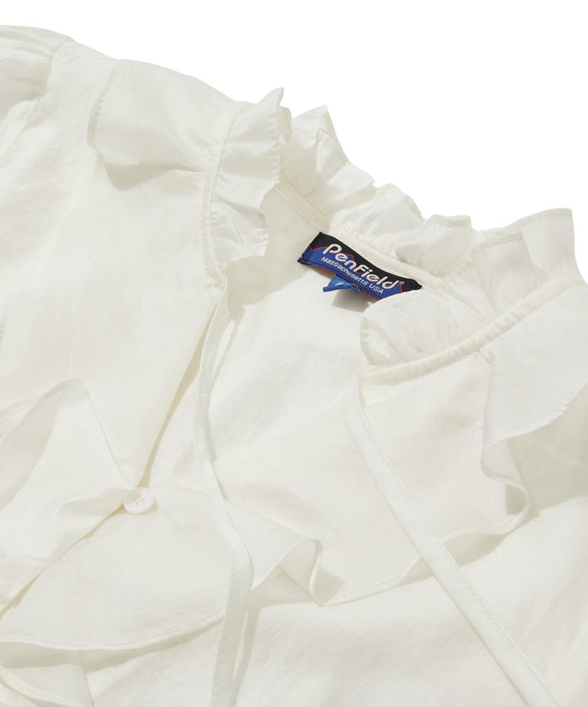 PENFIELD Neck Frill Blouse Ivory_Fs1Wr23F