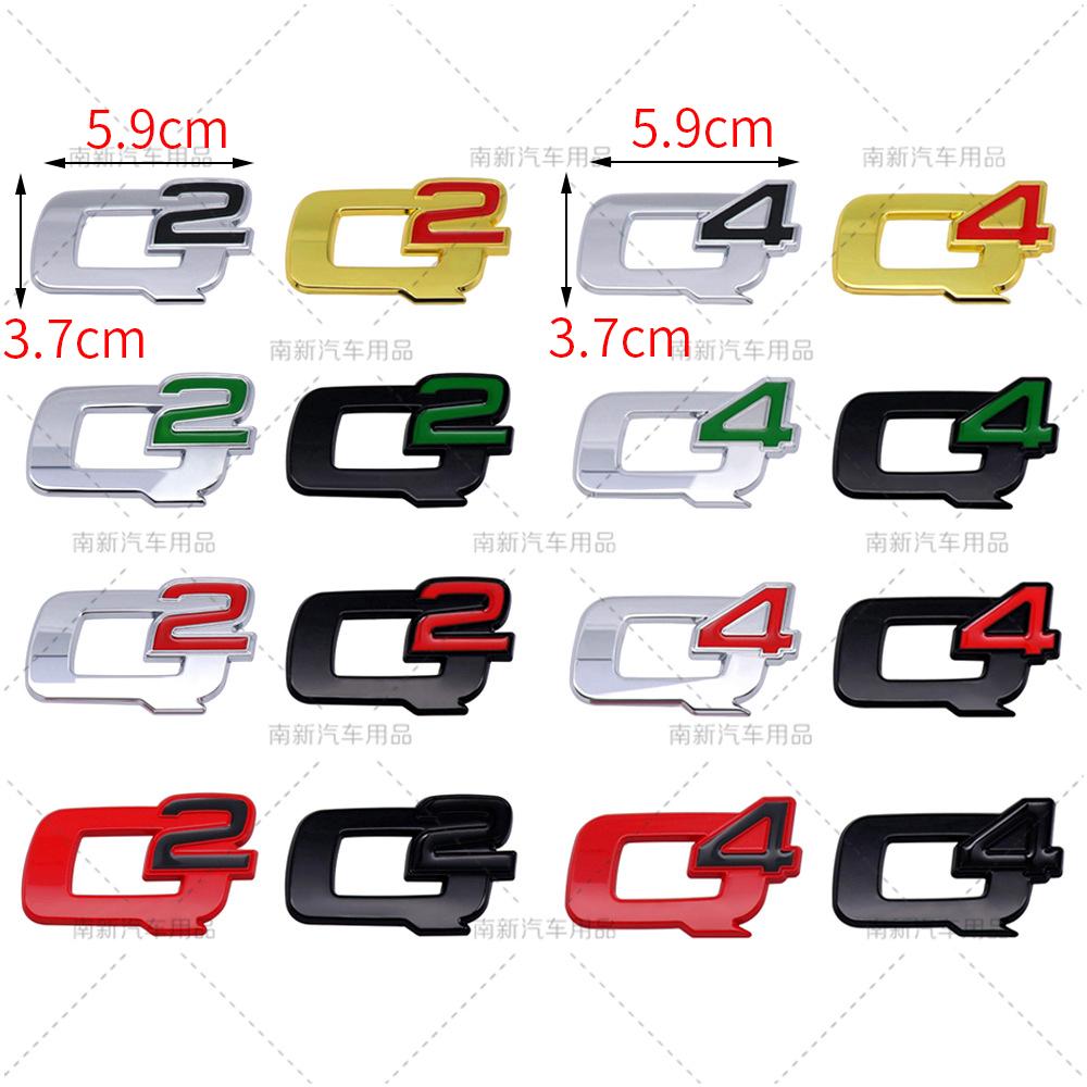 QSGJL1 Q2 Q4 Metal Car Rear Trunk Letters Logo Badge Emblem Decals Sticker For Alfa Romeo VELOCE GIULIA STELVIO GIULIETTA 156 159 147