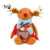 Christmas Window Display Candy Jar, 3D Plush Reindeer Bear Clear Treat Container Tabletop Ornament with Scarf, Holiday Snack Storage Gift Box for Kids