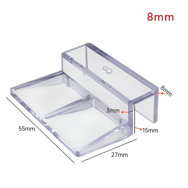 4Pcs Fish Tank Lid Clips Acrylic Support Bracket For Fish Tank 6/8/10/12Mm
