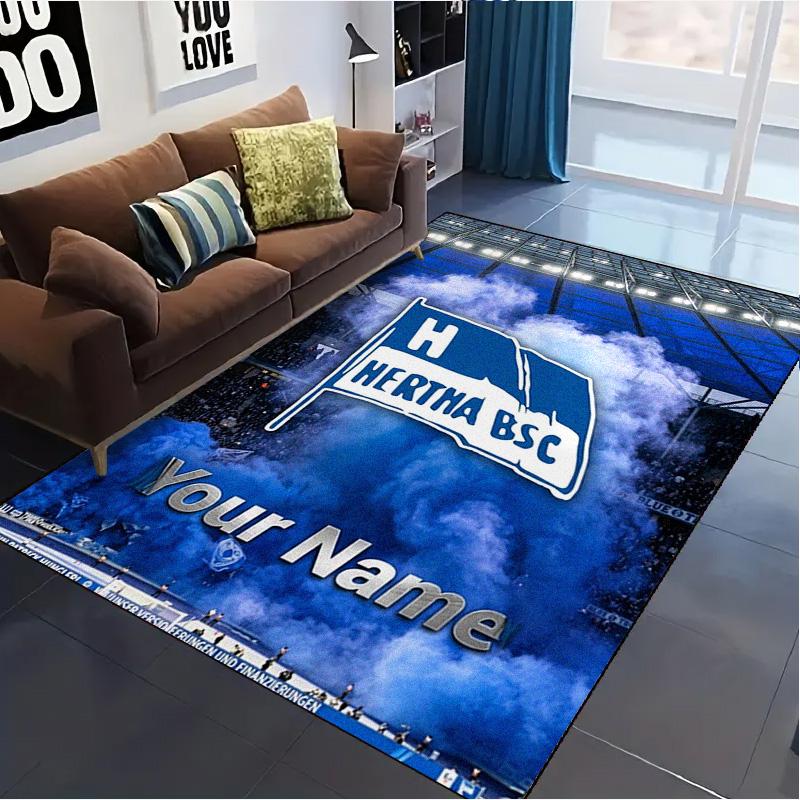 Name Custom Hertha BSC logo Carpet Rug for Living Room Bedroom Home Sofa Decoration,Kids play Non-slip Floor Mat