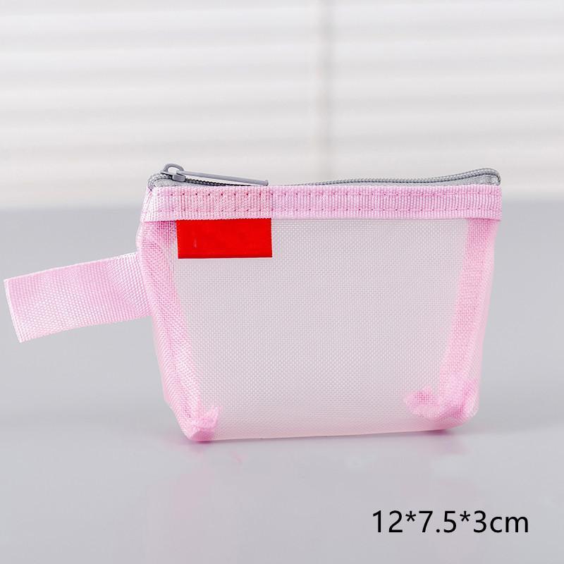 Мини-прозрачная нейлоновая сетчатая сумка для карт, органайзер для кредитных карт, портативный кошелек для монет, губная помада, сумка для хранения ключей с линией передачи данных