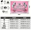 Party Backdrop Birthday Crown Silver Elegant Celebration Photo Background Front Door Decor