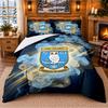 Printed 3Pcs Bedding Set Sheffield Wednesday Pattern Bed Sheet Pillowcase For Bedroom Decor