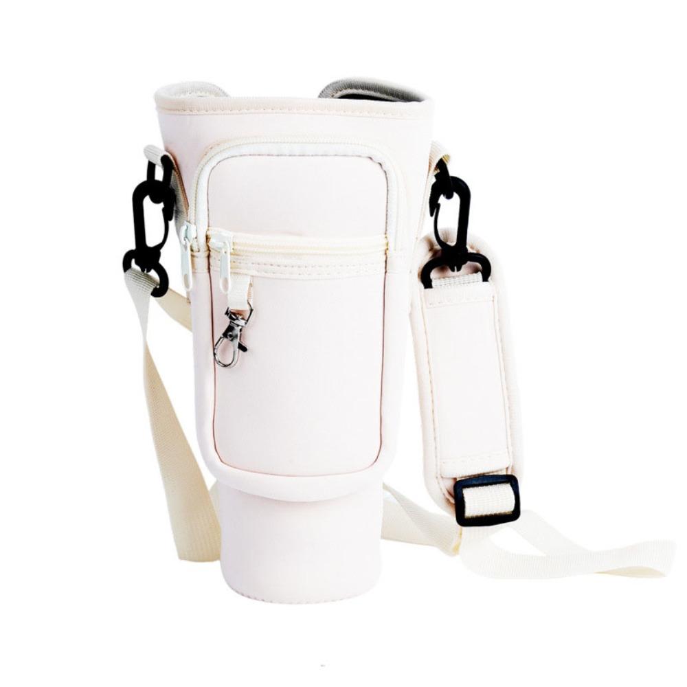 Neoprene Water Bottle Pouch Zipped Pocket Insulated Mug Cover Tumbler Cup Sleeve  Hiking