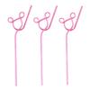 10 шт., фигурная декоративная соломинка, устойчивая к укусам, многоразовая, с гладкими краями, забавная