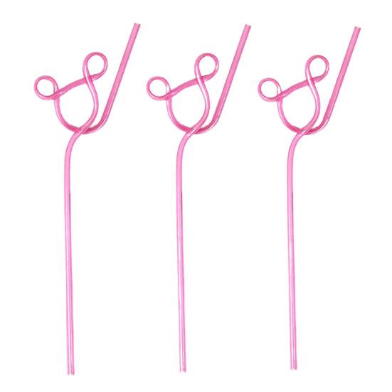 10 шт., фигурная декоративная соломинка, устойчивая к укусам, многоразовая, с гладкими краями, забавная