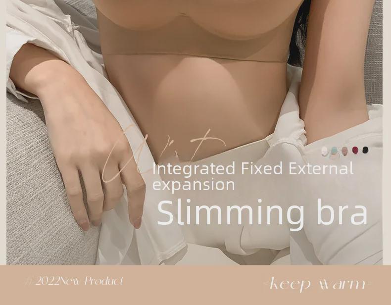 Korean Comics Seamless Push-Up Bra for Small Busts - Wireless, Thickened, and Large Fixed Cups