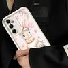 Чехол для телефона Samsung Galaxy A17 A16 A15 A14 A13 Милый Мультяшный Кролик A56 A36 A26 A55 A35 A25 A54 A34 A24 A53 A33 A23 A07