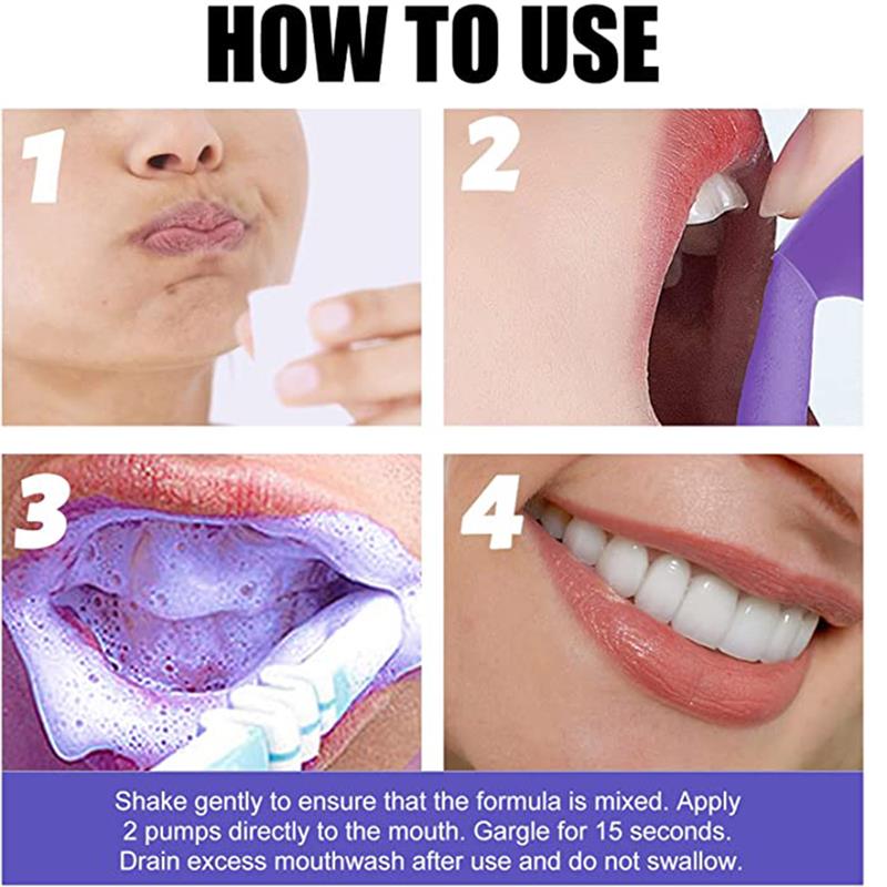 Фиолетовая зубная паста Hismile V34, отбеливающий корректор зубов, глубокая очистка, удаление пятен, нейтрализует зубной налет