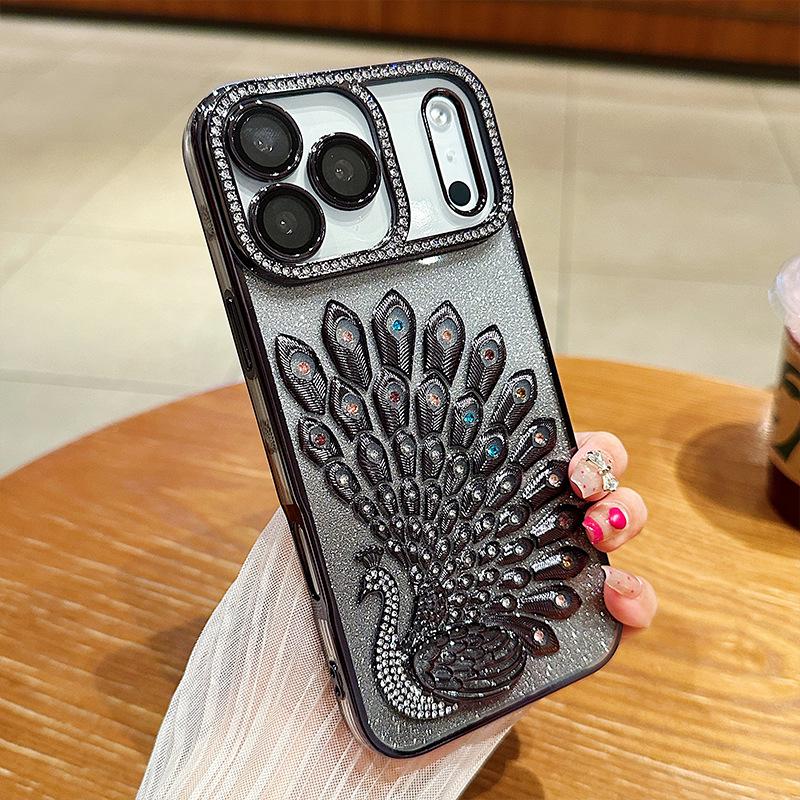 Чехол-градиент «Алмазный павлин» для iPhone 17 Pro Max