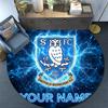 Custom Name Sheffield Wednesday Round Area Rug,Carpet Rug for Living Room Bedroom Sofa Playroom Decor,Non-slip Floor Mat