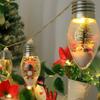 Рождественские светодиодные гирлянды Рождественская елка Кукольные гирлянды Бутылки Гирлянда Праздничные огни Атмосфера I1C7