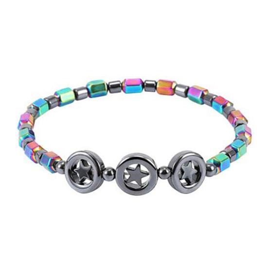 Magnetic Bracelet Delicate Pain Relief Jewelry Colorful Beaded Magnet Therapeutic Bangle