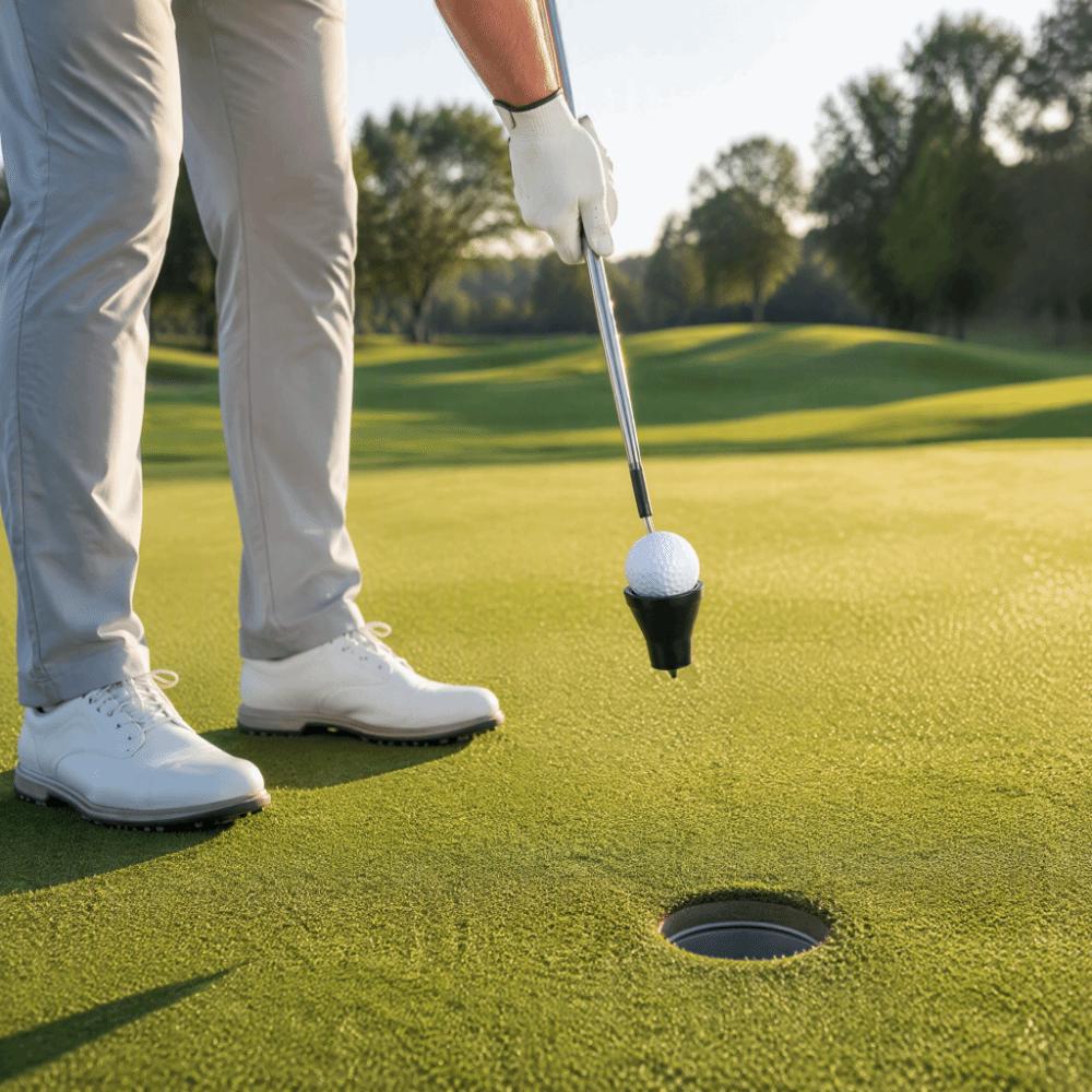 Black Golf Ball Retriever Portable Ball Pick Up Cup Putter Grip Suction Cup Golf Training Aid