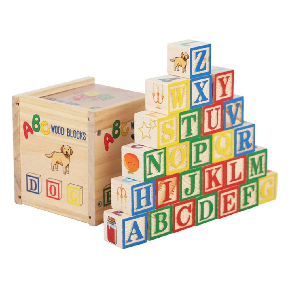 Alphabet & Number Letter Cognitive Toys Early Education Number Stacking Blocks Kids Toy