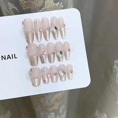 Чистый ручной работы фототерапия нейл-арт чайный цвет горный дикий износ ногтей готовые кошачий глаз нейл-арт патчи показывают белизну и темперамент