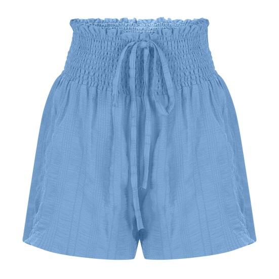 Yousheng Women's Summer Flowy Shorts Elastic High Waist Drawstring Ruffle Mini Skirt Shorts Casual Pleated Stretchy Athletic Shorts