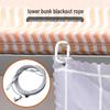 Retractable Blackout Bed Curtain with Hanging Rope & Steel Wire for Student Dormitory Lower Bunk Privacy