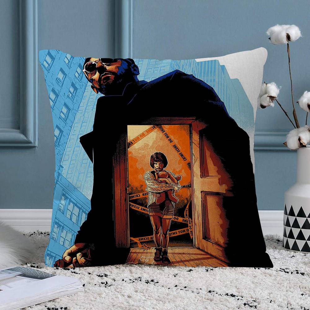 Classic Movie Leon The Professional Home Pillow Cushion Cover Pillowcase Living Room Sofa Home Decor Customized