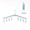 Collapsible Clothes Drying Rack Travel  Shirt Socks Hangers With Clips