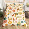 Vintage Mushroom Three-Piece Quilt Cover Digital Printing Bedding Set Bohemian Bed Cover