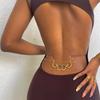 Элегантная цепочка на тело для женщин Двойная змеиная цепочка на талию Цепочка на живот для женщин Клубная цепочка-пояс Украшения для тела