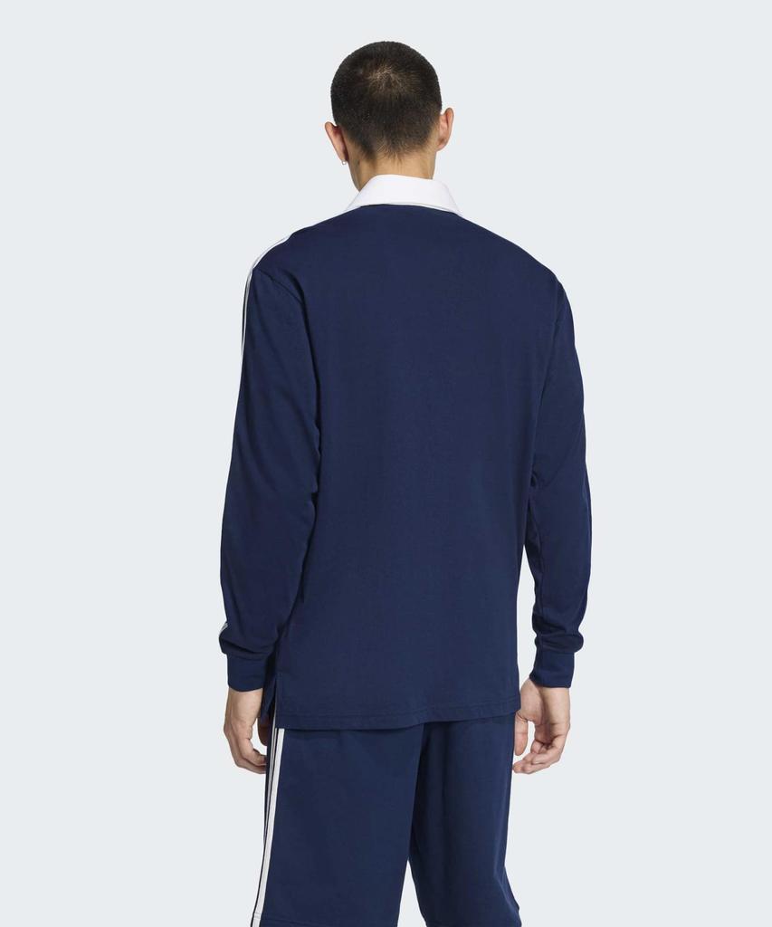 ADIDAS 3-Stripe Rugby Long Sleeve Polo - Night Indigo / Ke3574