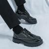 Мода Мужская Повседневная Офисная Деловая Формальная Оксфорды Толстая Подошва Туфли Платья Мужчины Джентльмен Уличная Лакированная Кожа Свадебные Туфли Мода