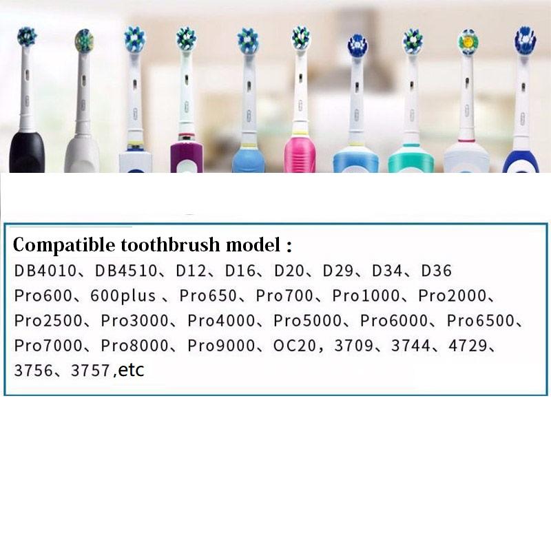 4 Pcs Electric Toothbrush Replacement Heads For Oral B Toothbrush Nozzles Soft Bristles Tooth Brush Head Oral Clean Care EB-17P