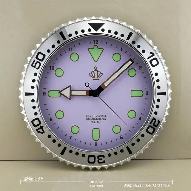 Luxury Silent Luminous Role Wall Clocks Modern New Design Quartz Wall Watches Famous Creative Silent Water Ghost Wall Role Watch