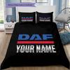 Daf Team Custom Name Pattern Bedding Quilt Set Quilt Cover Pillowcase Home Birthday Gift(1 * duvet cover + 2 * pillowcase, without core)