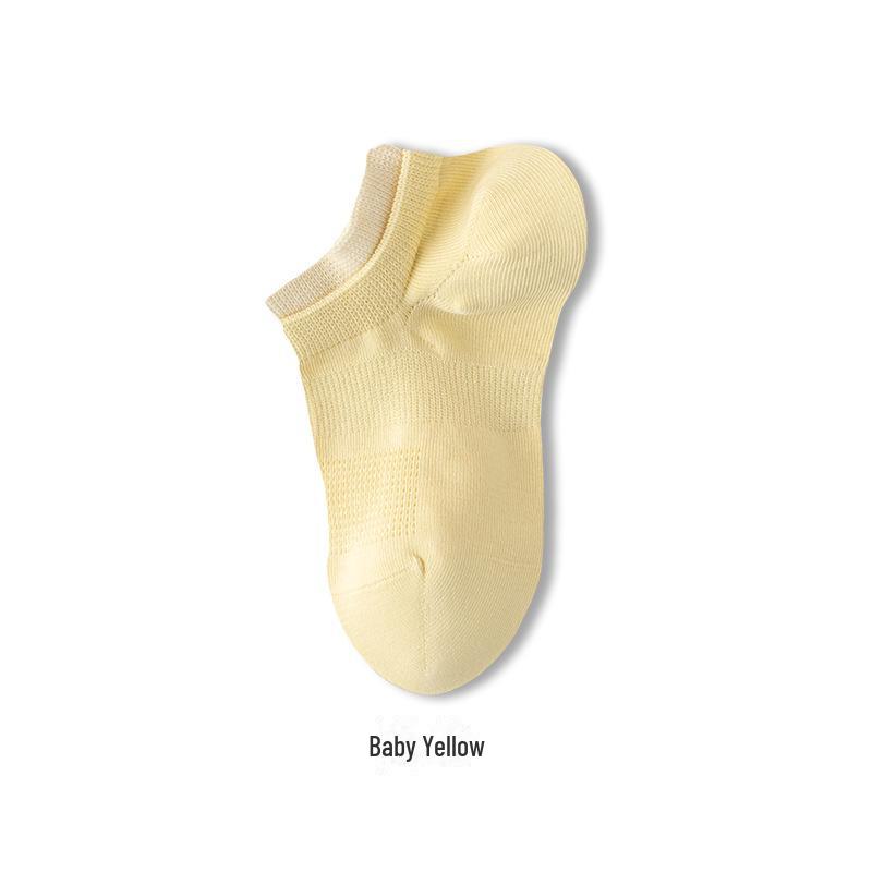 Женские нескользящие невидимые носки-лодочки с двухслойным дизайном - дышащая сетка для весны и лета