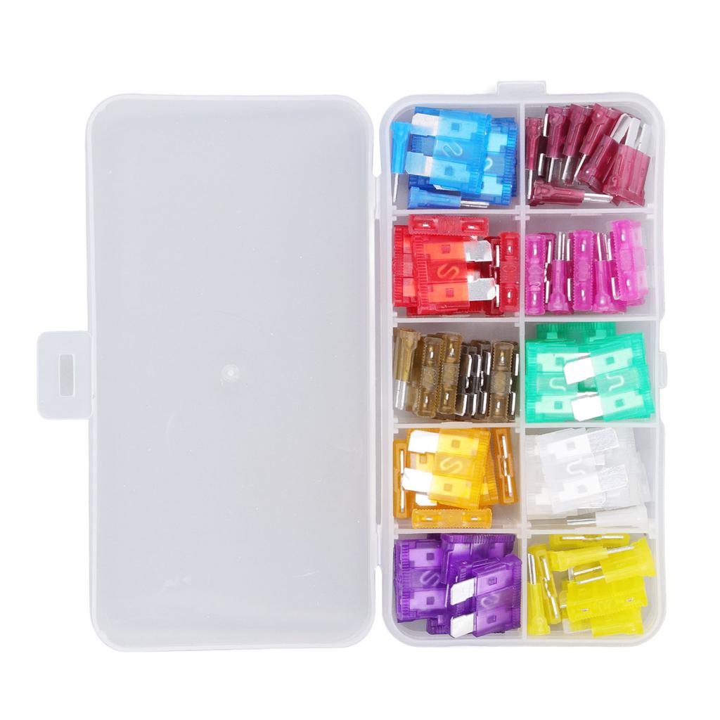 80 шт. автомобильных предохранителей штекерного типа среднего размера, набор для выбора предохранителей для автомобиля, морского автофургона, мотоцикла