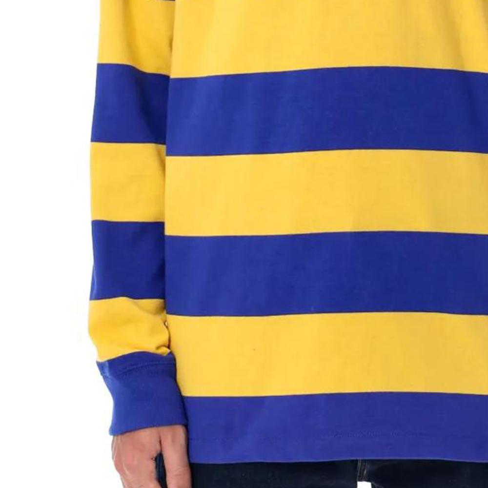 Polo Ralph Lauren Поло с длинным рукавом с вышивкой логотипа в полоску Мужские топы Желтый 710717116-047