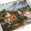 HC DIY 5D Diamond Painting Bridge Cabin Embroidery Crafts Cross Stitch Home Decor
