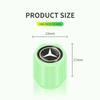 AXX2   4Pcs Car Tyre Valve Stem Luminous Caps Fluorescent Decor for Mercedes Benz W203 W204 W205 W206 W212 W213 W222 W223 E300 C200