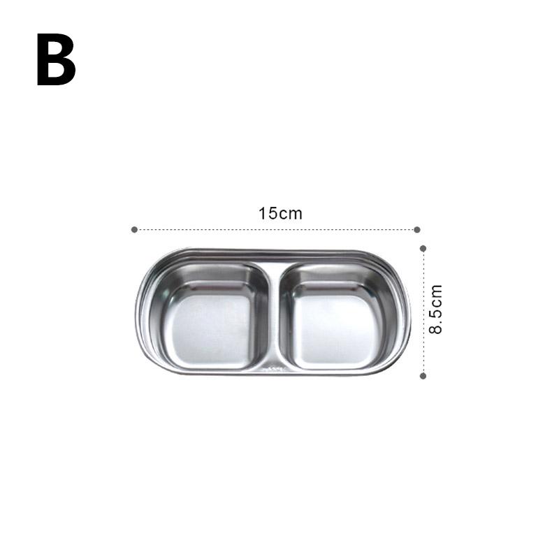 Блюдо для приправ в корейском стиле, золотисто-серебряного цвета, нержавеющая сталь, блюдо для соуса для барбекю, тарелка, столовая посуда, барбекю, ресторан, кухонный инструмент